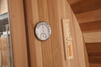 Blisspod Prague 4-6 Person Outdoor Barrel Steam Sauna — Canadian Red Cedar with Full Glass Back
