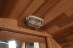 Blisspod Prague 4-6 Person Outdoor Barrel Steam Sauna — Canadian Red Cedar with Full Glass Back