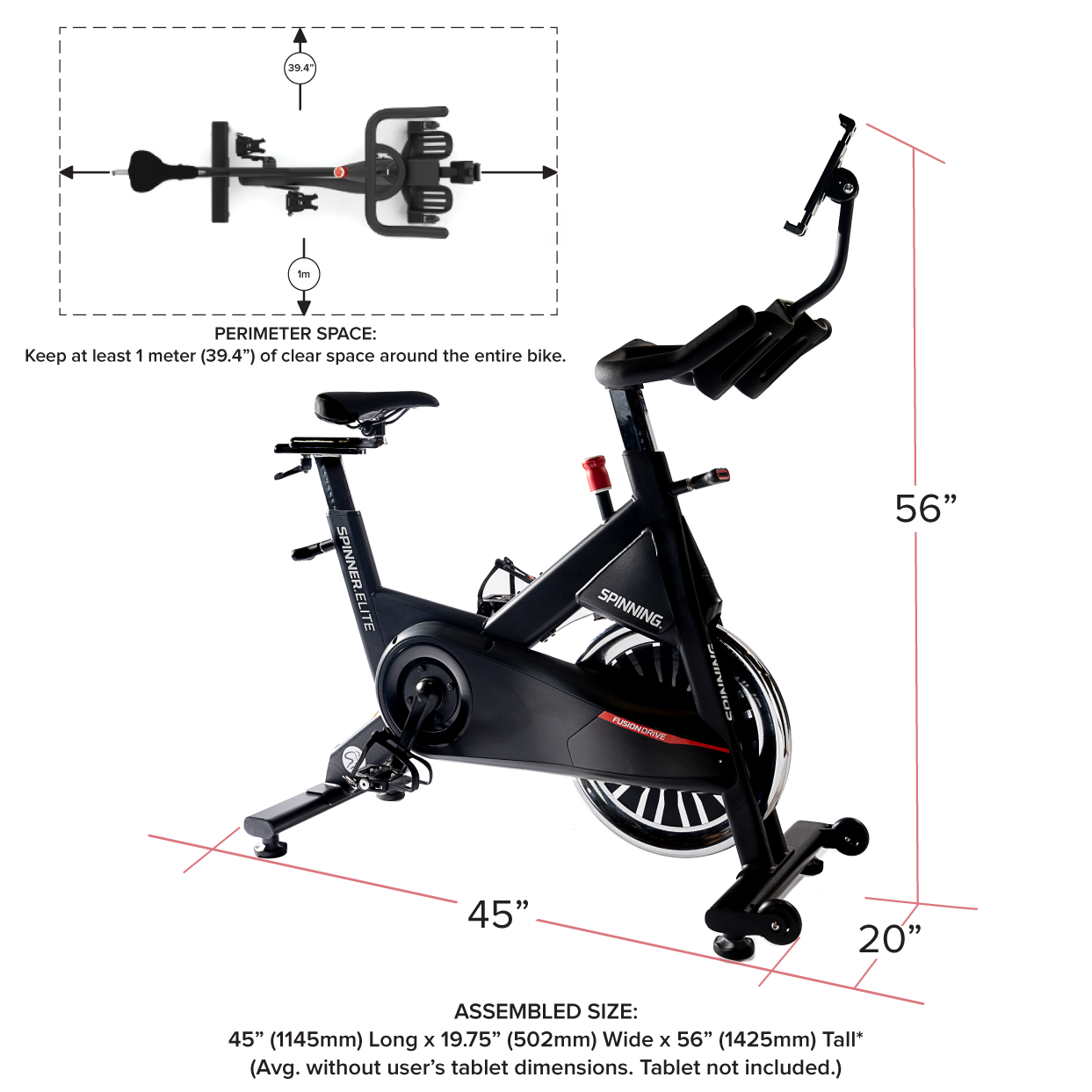 Elite Connected Spinner Bike by SPINNING® | Home Indoor Cycling Bike