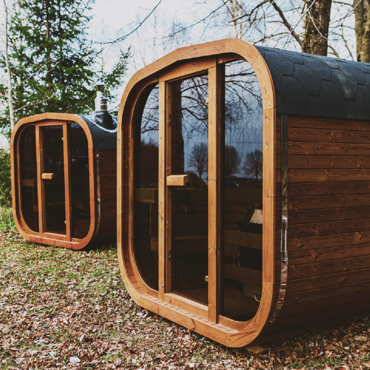 Outdoor Sauna MW12 ThermoWood | Patio Elegance Backyard Sauna