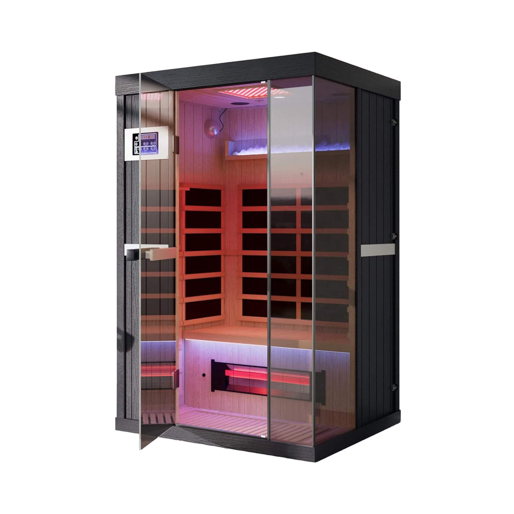 Thermora Pandora Premium 2-Person Infrared Sauna with Red Light Therapy & Himalayan Salt | SAK67305