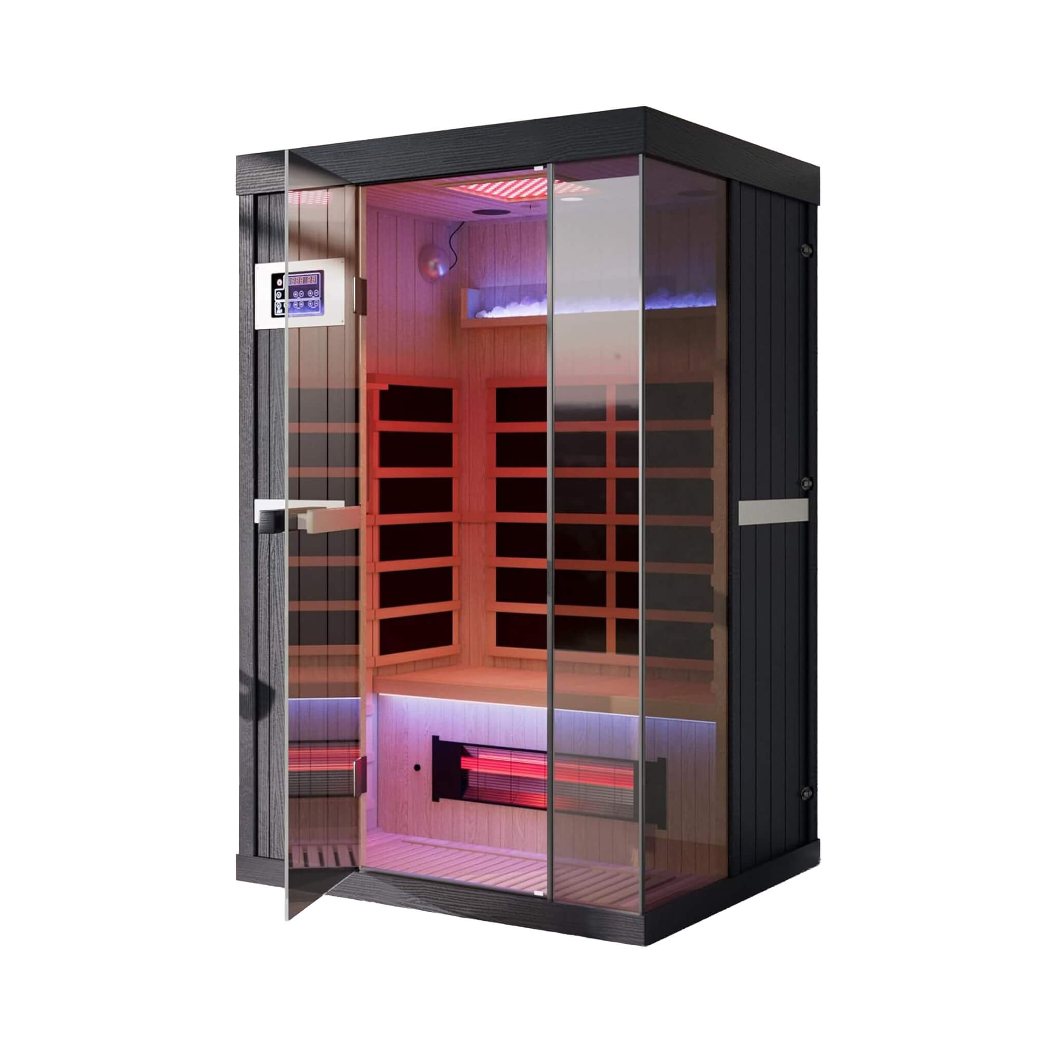 Thermora Pandora Premium 2-Person Infrared Sauna with Red Light Therapy & Himalayan Salt | SAK67305