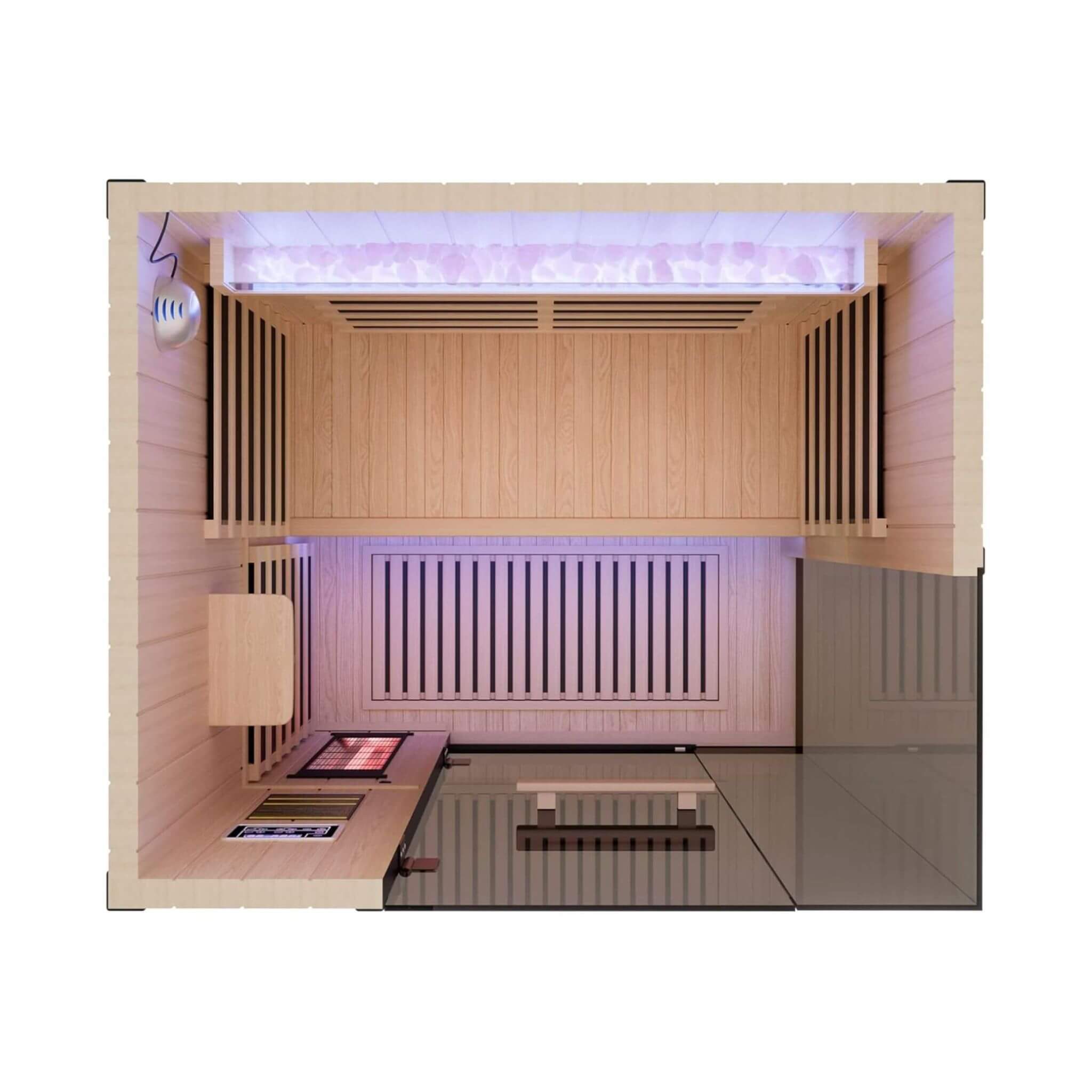 Thermora Pandora Premium 2-Person Infrared Sauna with Red Light Therapy & Himalayan Salt | SAK67305