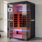 Thermora Pandora Premium 2-Person Infrared Sauna with Red Light Therapy & Himalayan Salt | SAK67305