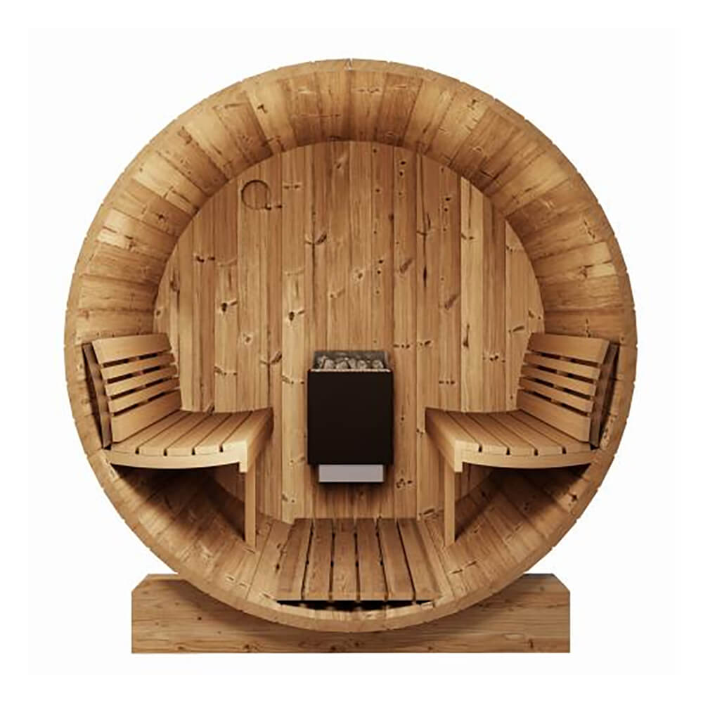 SaunaLife Model E6 Ergo Series 3-Person Thermo-Spruce Backyard Sauna Barrel