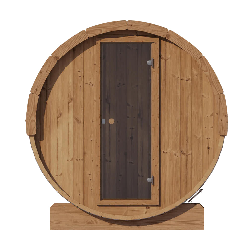 SaunaLife Model E6 Ergo Series 3-Person Thermo-Spruce Backyard Sauna Barrel