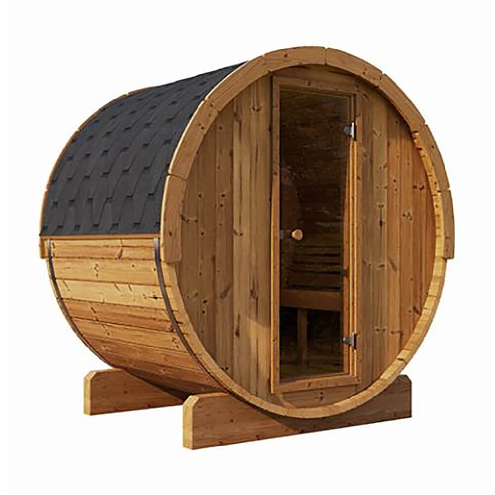 SaunaLife Model E6 Ergo Series 3-Person Thermo-Spruce Backyard Sauna Barrel