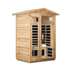 Thermora Vexa 2-Person Outdoor Infrared Sauna with Bluetooth Audio and LED Lighting