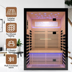 Thermora Vapor Luxury 2-Person Canadian Hemlock Wood Far Infrared Home Sauna