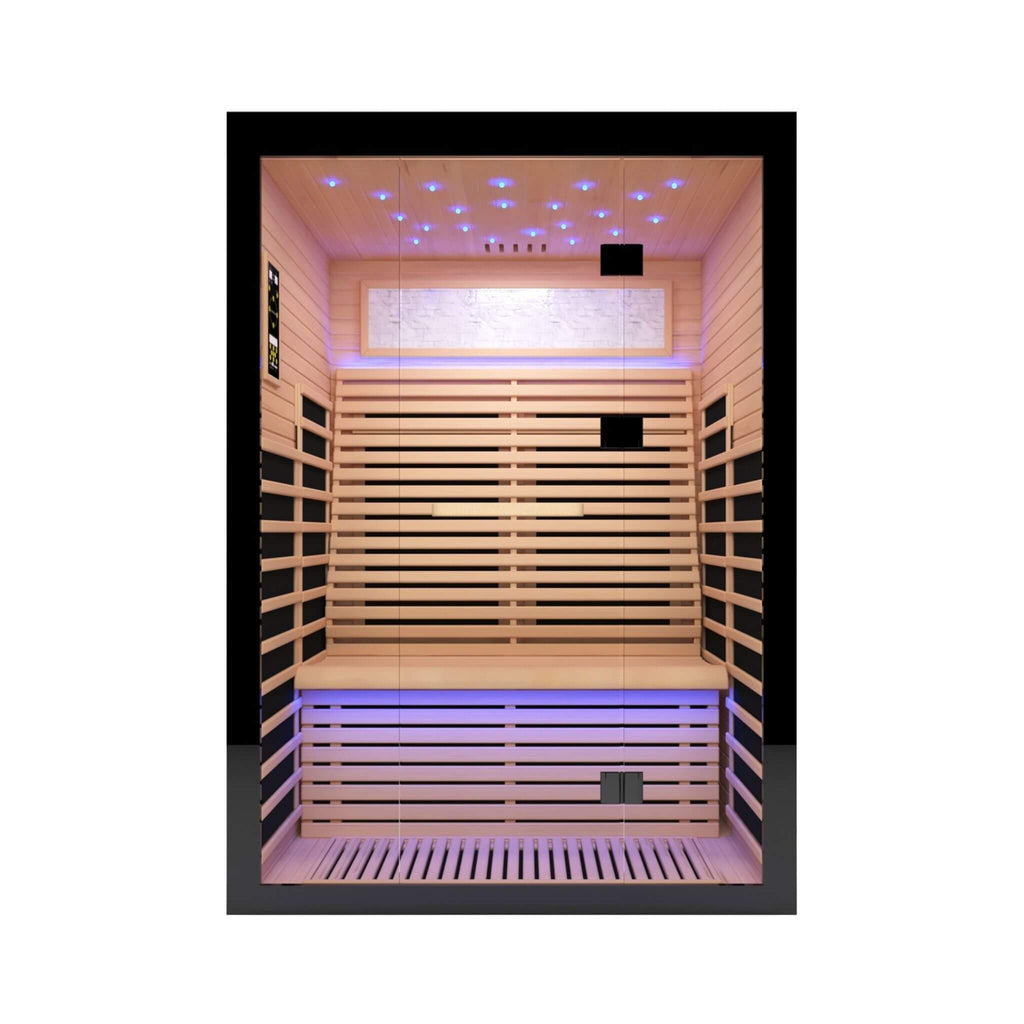 Thermora Vapor Luxury 2-Person Canadian Hemlock Wood Far Infrared Home Sauna